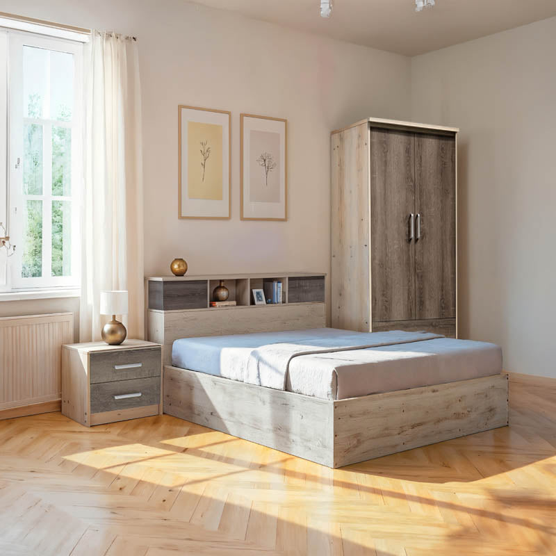 Φοιτητικό πακέτο επίπλων κρεβατοκάμαρας Cloud pakoworld σετ 3τεμ - Hippiehome.gr