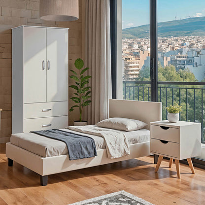 Φοιτητικό πακέτο επίπλων κρεβατοκάμαρας Escape pakoworld σετ 3τεμ - Hippiehome.gr