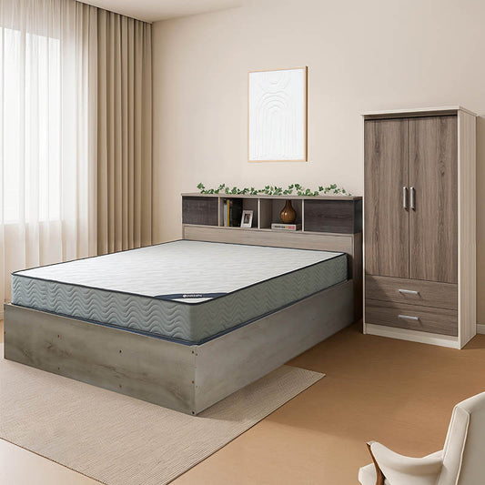 Φοιτητικό πακέτο επίπλων κρεβατοκάμαρας Mellow pakoworld σετ 3τεμ - Hippiehome.gr