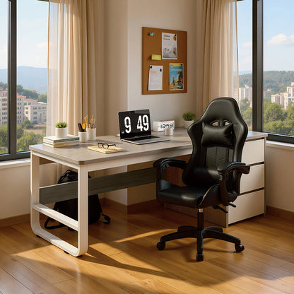 Φοιτητικό πακέτο επίπλων γραφείου Frame pakoworld σετ 2τεμ - Hippiehome.gr