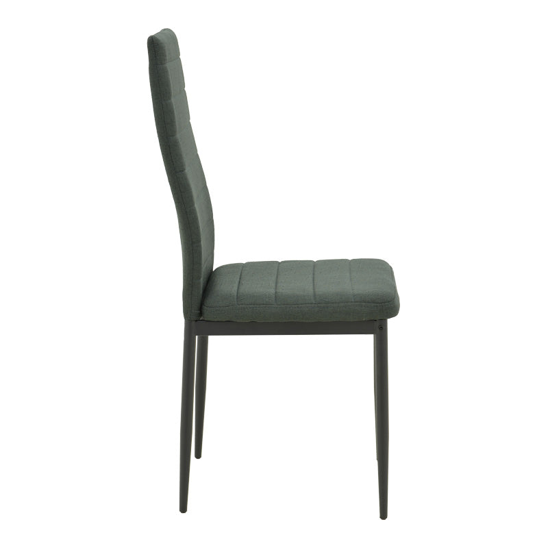 Τραπεζαρία Balou-Parker pakoworld σετ 5τεμ μαύρο-ύφασμα ανθρακί Φ120x73εκ - Hippiehome.gr