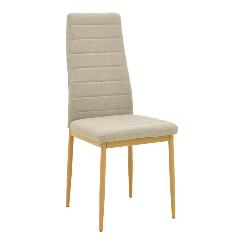 Τραπεζαρία Balou-Parker pakoworld σετ 5τεμ λευκό-μπεζ Φ120x73εκ - Hippiehome.gr