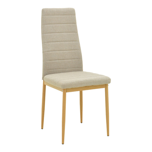 Τραπεζαρία Balou-Parker pakoworld σετ 5τεμ λευκό-μπεζ Φ120x73εκ - Hippiehome.gr