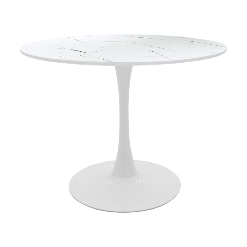 Τραπεζαρία Balou-Parker pakoworld σετ 5τεμ λευκό-μπεζ Φ120x73εκ - Hippiehome.gr