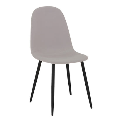 Τραπεζαρία Bella-Balou pakoworld σετ 5τεμ MDF μαύρο-ύφασμα γκρι Φ100x73εκ - Hippiehome.gr