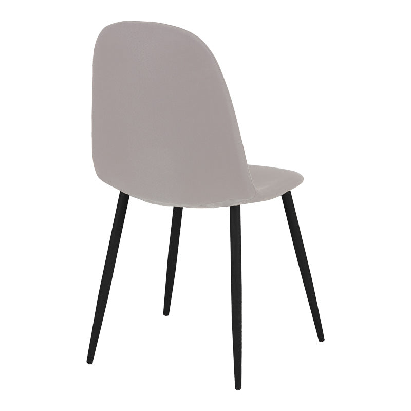 Τραπεζαρία Bella-Balou pakoworld σετ 5τεμ MDF μαύρο-ύφασμα γκρι Φ120x73εκ - Hippiehome.gr