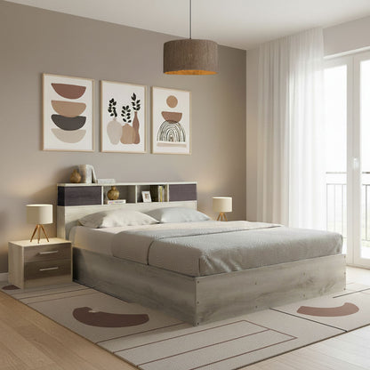 Σετ Κρεβατοκάμαρας Olympus Castillo Toro με Κρεβάτι 160x200εκ Σετ 3τεμ - Hippiehome.gr