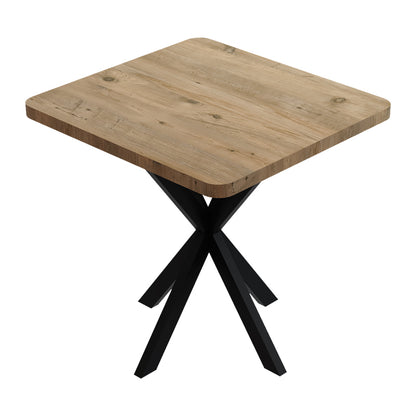 Τραπεζαρία με Καρέκλες Julita μαύρο και Τραπέζι Prestone oak 70x70x75εκ Σετ 3τεμ - Hippiehome.gr