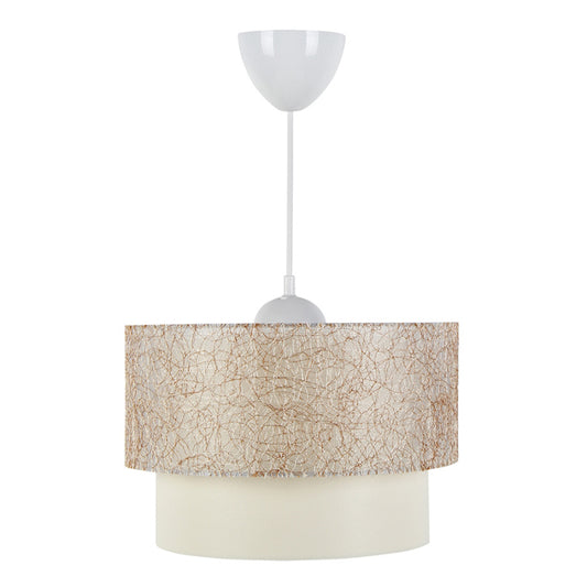 Φωτιστικό οροφής μονόφωτο PWL-1087 pakoworld Ε27 μπεζ χρυσό-εκρού Φ30x20εκ - Hippiehome.gr