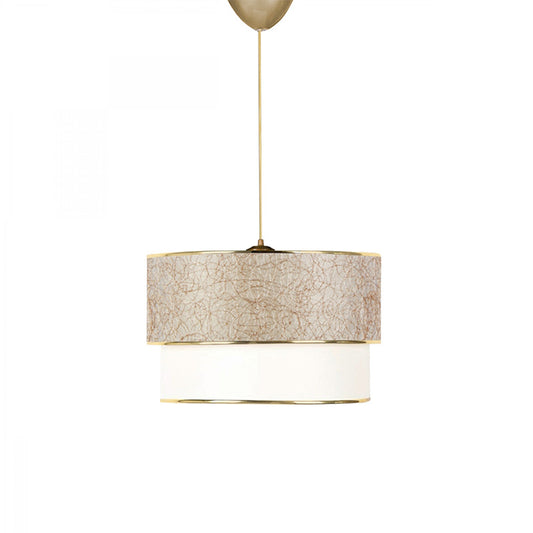 Φωτιστικό οροφής μονόφωτο PWL-1089 pakoworld Ε27 εκρού-χρυσό Φ30x20εκ - Hippiehome.gr