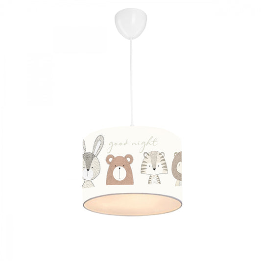 Παιδικό φωτιστικό οροφής μονόφωτο PWL-1095 pakoworld Ε27 γκρι-λευκό Φ24x20εκ - Hippiehome.gr