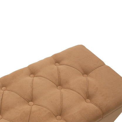 Σκαμπό-μπαούλο Elone pakoworld μόκα-καρυδί 90x40x44εκ - Hippiehome.gr
