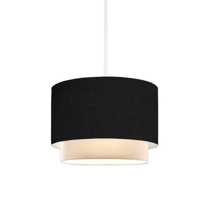 Φωτιστικό οροφής Tachi pakoworld Ε27 σε μαύρο-κρέμα απόχρωση Φ30x20εκ - Hippiehome.gr