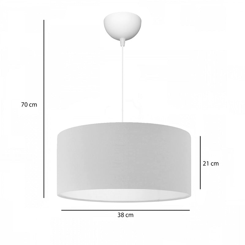 Φωτιστικό οροφής μονόφωτο PWL-1091 pakoworld Ε27 σε κρέμα απόχρωση Φ38x21εκ - Hippiehome.gr