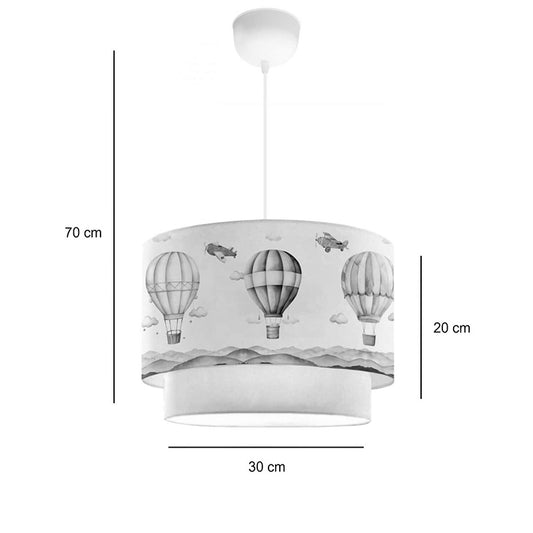 Παιδικό φωτιστικό οροφής Balon pakoworld σε κρέμα απόχρωση Φ30x20εκ - Hippiehome.gr