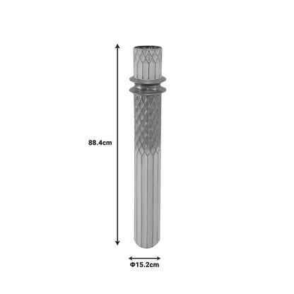Διακοσμητικό βάζο δαπέδου Sammy Inart μέταλλο σε χρυσή και λευκή απόχρωση Φ15.2x88.4εκ - Hippie Home 