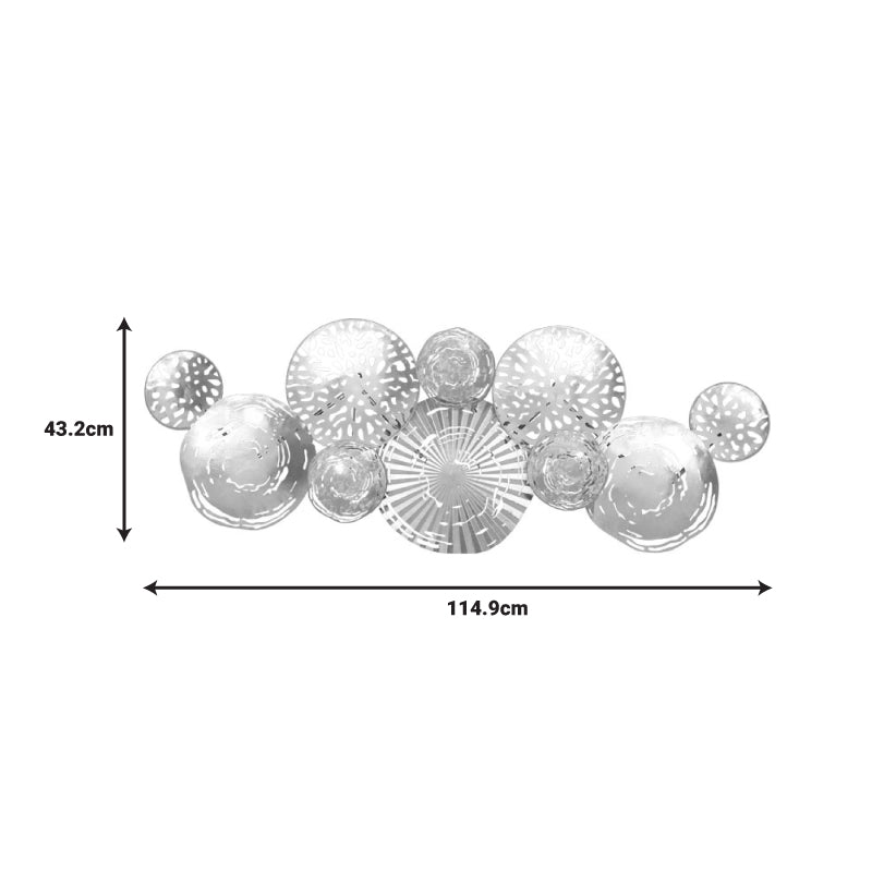 Διακοσμητικό τοίχου Dille Inart μέταλλο πολύχρωμο 114.9x4.4x43.2εκ - Hippie Home 