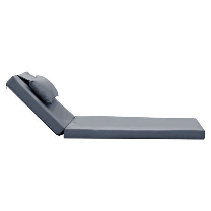 Μαξιλάρι ξαπλώστρας Sunset pakoworld ύφασμα γκρι 60x185x10εκ - Hippiehome.gr