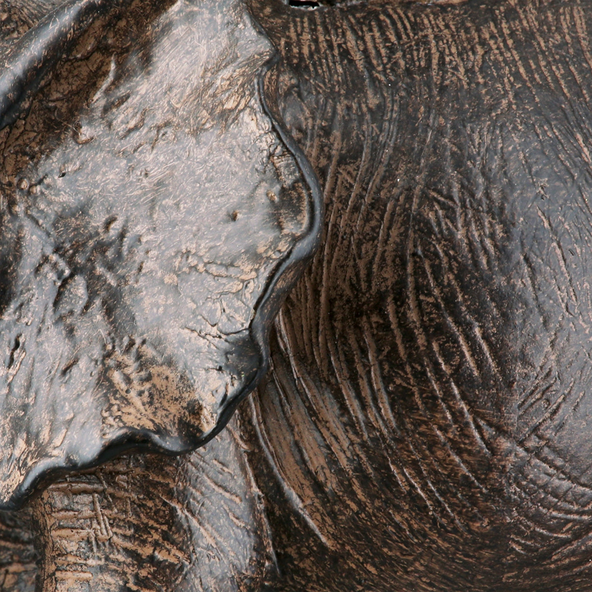 Figure Elephant Synthetic Resin Brown 18X18X12Cm 18X18X12Cm - Hippiehome.gr