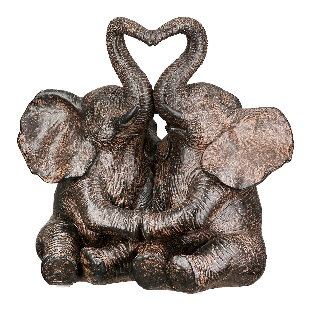 Figure Elephant Synthetic Resin Brown 18X18X12Cm 18X18X12Cm - Hippiehome.gr