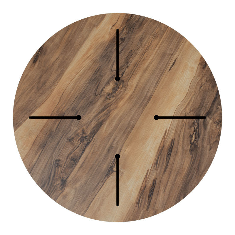 Επιφάνεια τραπεζιού Noble pakoworld HPL καρυδί Φ60εκ πάχους 12mm - Hippiehome.gr