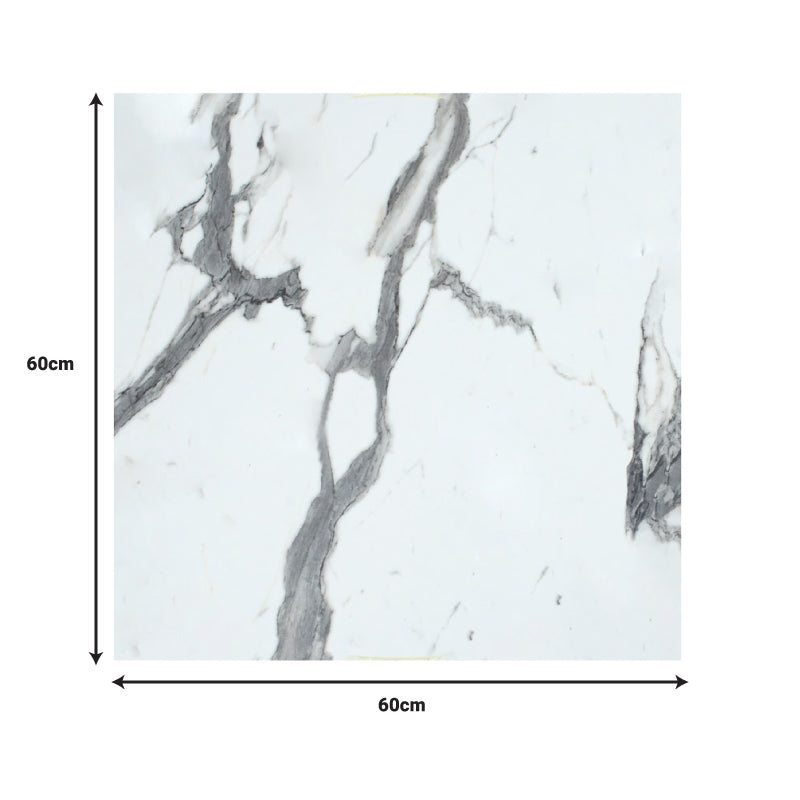 Επιφάνεια τραπεζιού Melody pakoworld HPL λευκό μαρμάρου 60x60εκ πάχους 12mm - Hippiehome.gr