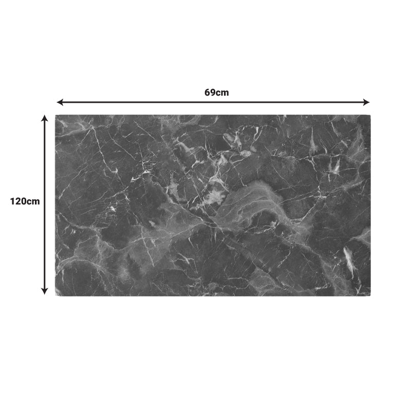Επιφάνεια τραπεζιού Vergia pakoworld HPL σε ανθρακί όψης μαρμάρου 69x120εκ πάχους 12mm - Hippiehome.gr