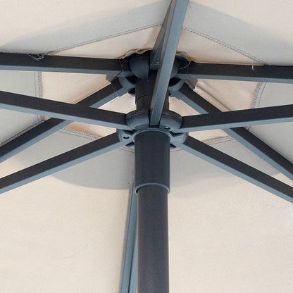 Ομπρέλα επαγγελματική Mongo pakoworld μονοκόμματος ιστός μέταλλο Φ2.3m μπεζ-ανθρακί - Hippiehome.gr
