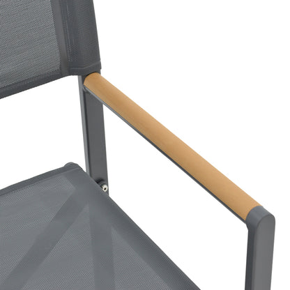 Πολυθρόνα σκηνοθέτη Mabu pakoworld ανθρακί αλουμίνιο 56x48x86εκ - Hippiehome.gr