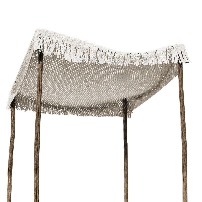 Δίχτυ σκίασης Roof pakoworld μακραμέ μπεζ 4x4m - Hippiehome.gr