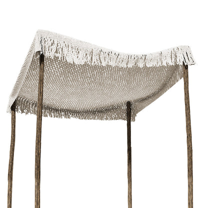 Δίχτυ σκίασης Roof pakoworld μακραμέ μπεζ 4x4m - Hippiehome.gr