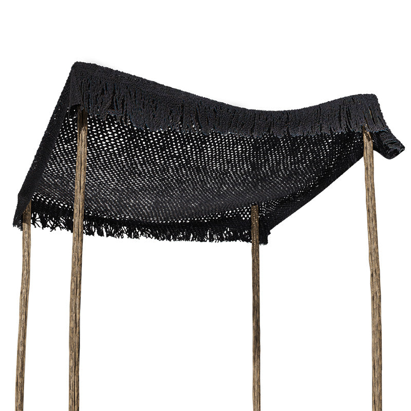 Δίχτυ σκίασης Roof pakoworld μακραμέ μαύρο 4x4m - Hippiehome.gr