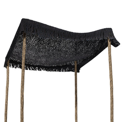 Δίχτυ σκίασης Roof pakoworld μακραμέ μαύρο 4x4m - Hippiehome.gr