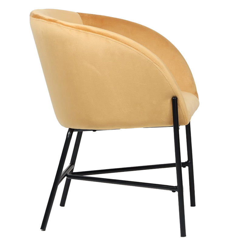 Πολυθρόνα Julia pakoworld βελούδο κίτρινο 61x57x74εκ - Hippiehome.gr