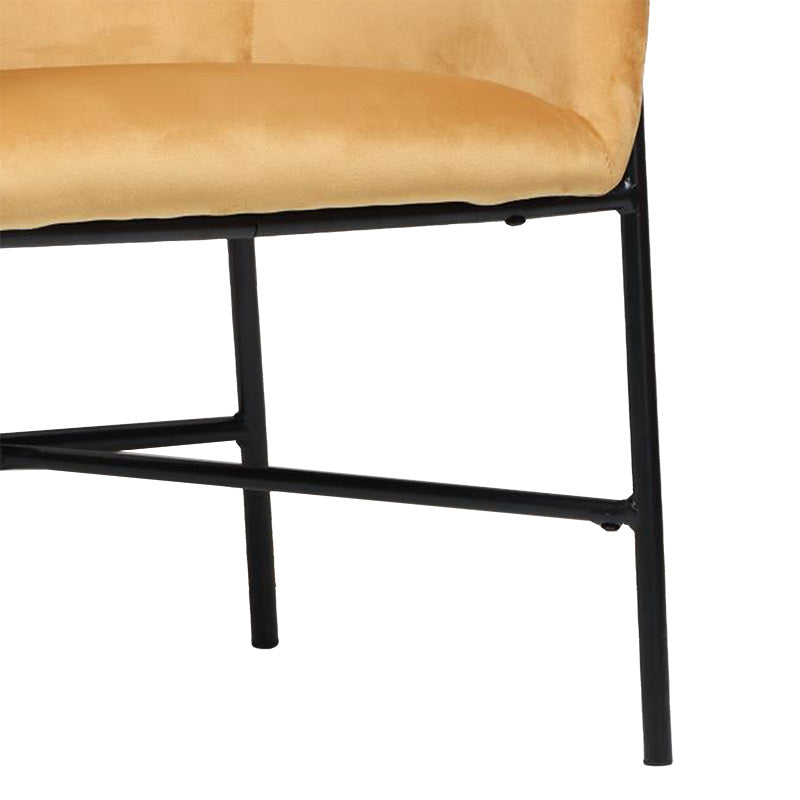 Πολυθρόνα Julia pakoworld βελούδο κίτρινο 61x57x74εκ - Hippiehome.gr