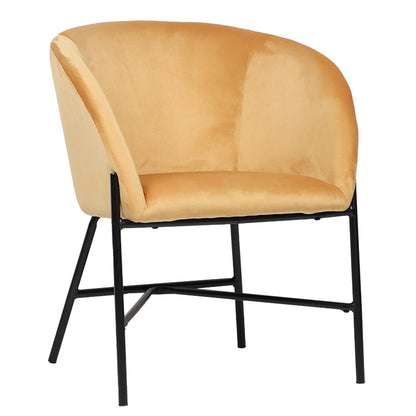 Πολυθρόνα Julia pakoworld βελούδο κίτρινο 61x57x74εκ - Hippiehome.gr