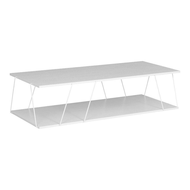 Τραπέζι σαλονιού Tars pakoworld λευκό 120x50x30εκ - Hippiehome.gr