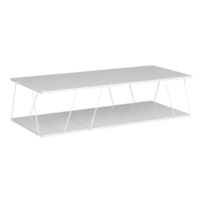 Τραπέζι σαλονιού Tars pakoworld λευκό 120x50x30εκ - Hippiehome.gr
