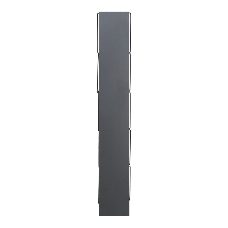 Βιβλιοθήκη mini Tars pakoworld ανθρακί-μαύρο 50x22x150εκ - Hippiehome.gr