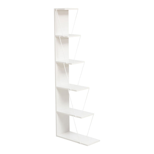 Βιβλιοθήκη mini Tars pakoworld λευκό 50x22x150εκ - Hippiehome.gr