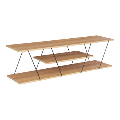 Έπιπλο τηλεόρασης Tars pakoworld sonoma-μαύρο 120x30x33εκ - Hippiehome.gr