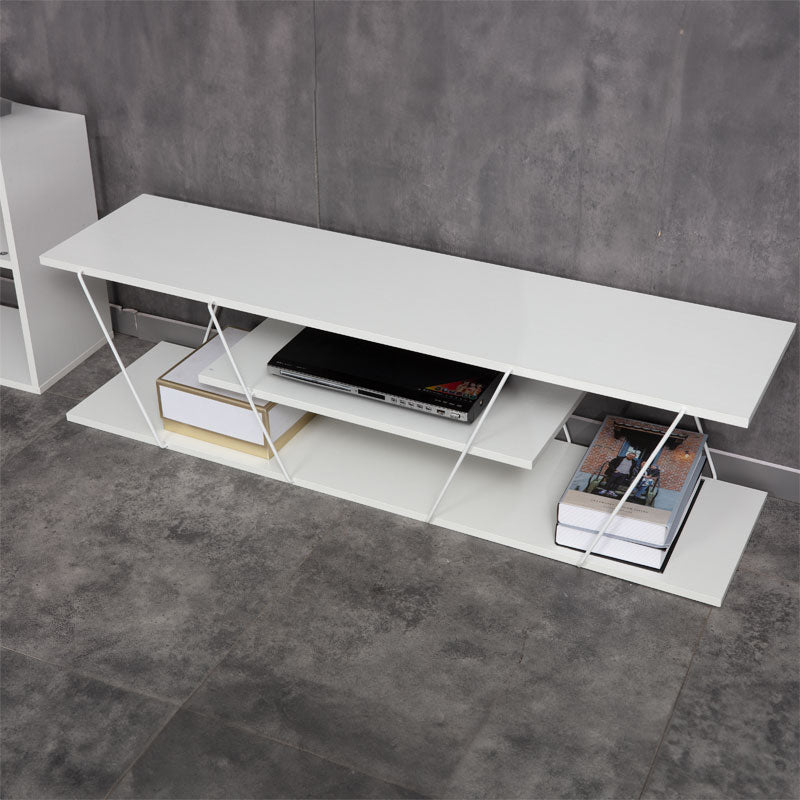 Έπιπλο τηλεόρασης Tars pakoworld λευκό 120x30x33εκ - Hippiehome.gr