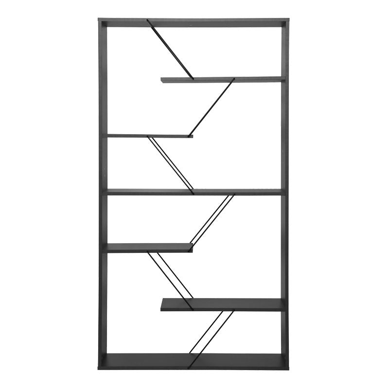 Βιβλιοθήκη Tars pakoworld ανθρακί-μαύρο 84x24x157εκ - Hippiehome.gr