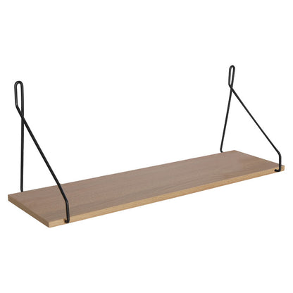 Ραφιέρα τοίχου Tars pakoworld sonoma-μαύρο 72x20x27εκ - Hippiehome.gr