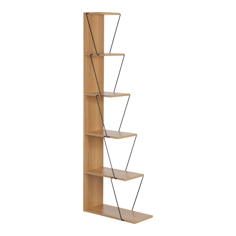 Βιβλιοθήκη mini Tars pakoworld sonoma-μαύρο 100x22x150εκ - Hippiehome.gr