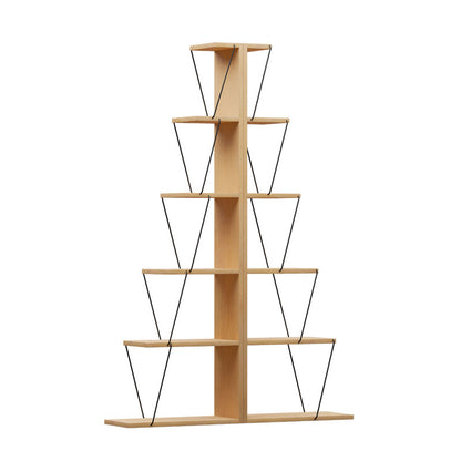 Βιβλιοθήκη mini Tars pakoworld sonoma-μαύρο 100x22x150εκ - Hippiehome.gr