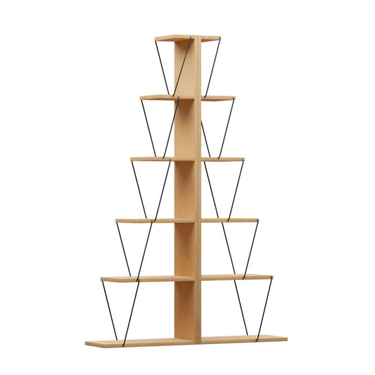 Βιβλιοθήκη mini Tars pakoworld sonoma-μαύρο 100x22x150εκ - Hippiehome.gr