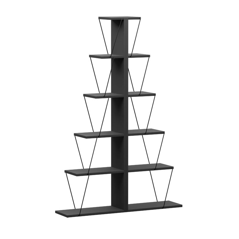 Βιβλιοθήκη mini Tars pakoworld ανθρακί-μαύρο 100x22x150εκ - Hippiehome.gr