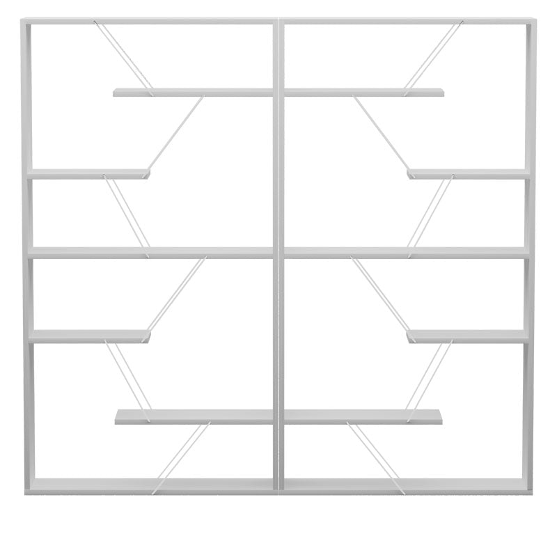 Βιβλιοθήκη Tars pakoworld γκρι-λευκό 168x24x157εκ - Hippiehome.gr