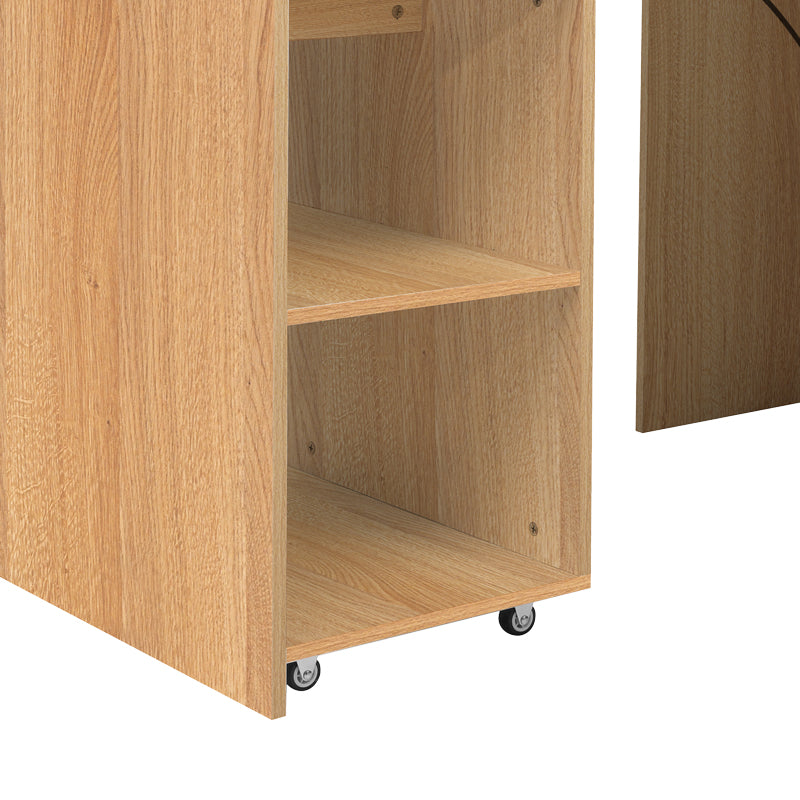 Πολυμορφικό ντουλάπι-γραφείο εργασίας Tivizual pakoworld πτυσσόμενο sonoma μελαμίνης 140x60x72εκ - Hippiehome.gr